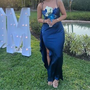 Elegant Blue Women's Dress